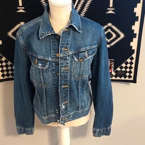 😍 Vintage EUC Lee Brand Long Sleeve Denim Jacket, Lightweight, Dark Wash, M